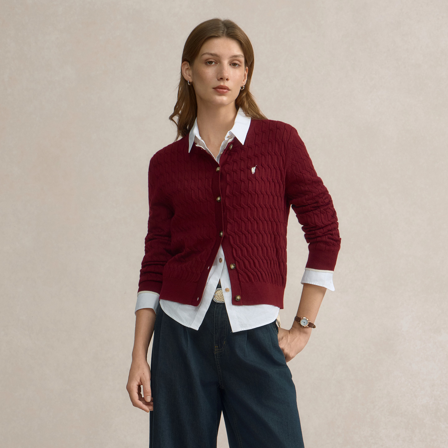 ���ػݡ�POLOWALK������֯��Ů�ﶬ�¿�ٴ���֯�����ʻ�Բ��ë�� 138.6Ԫ