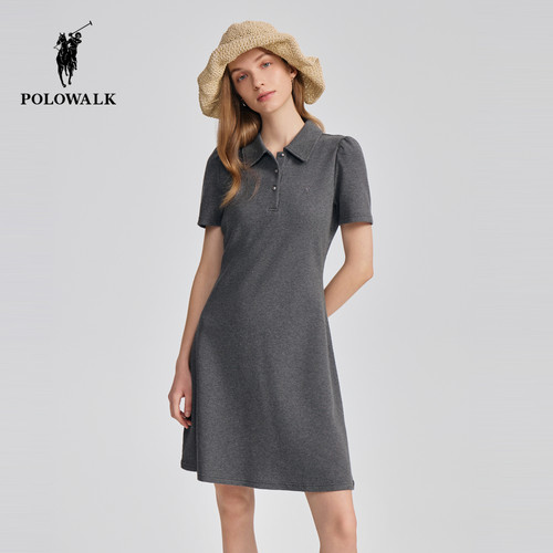 POLOWALK女式短袖针织裙POLO
