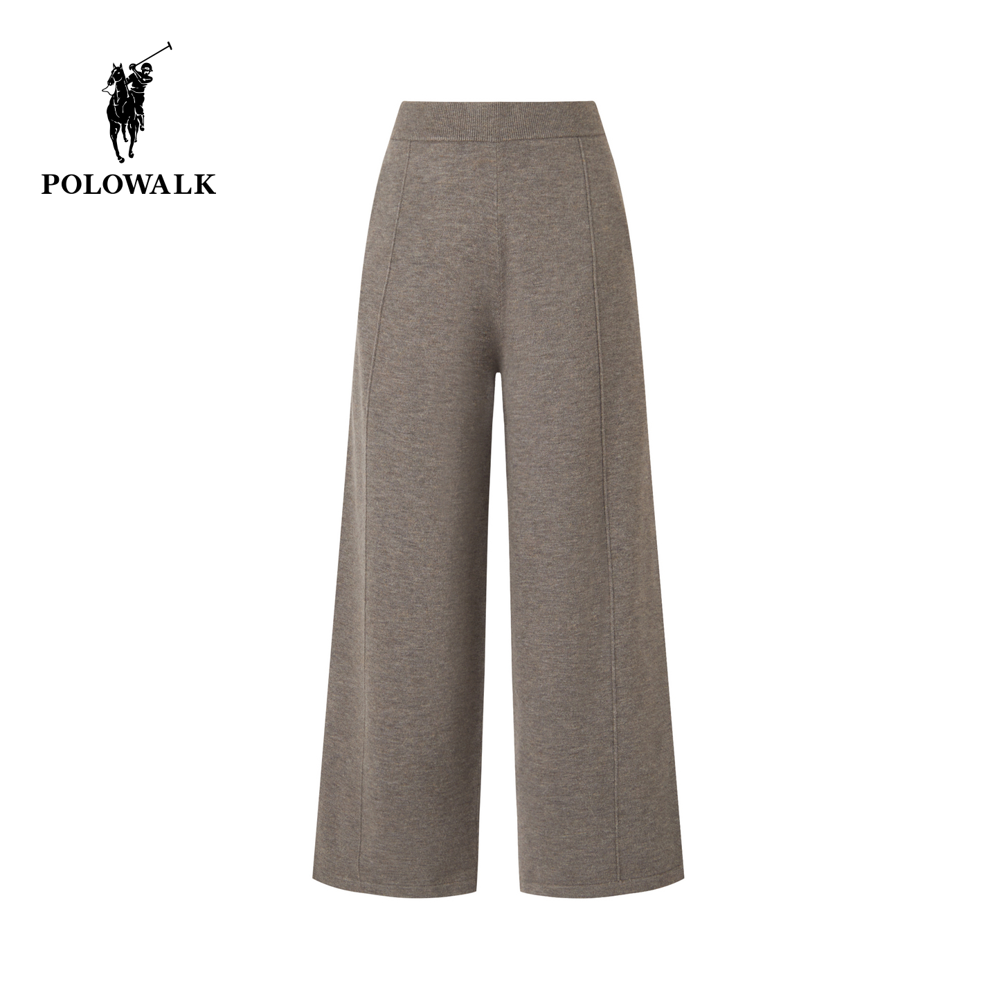 POLOWALK女式休闲裤2025秋冬裤新品百搭直筒松紧腰阔腿休闲长裤子
