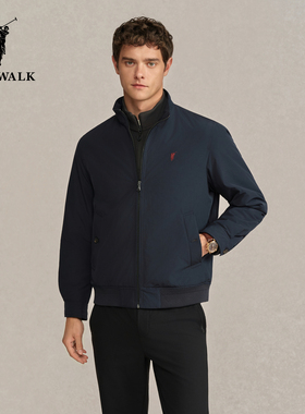 POLOWALK男式夹克2025冬季新品简约百搭立领行政夹克男装休闲外套