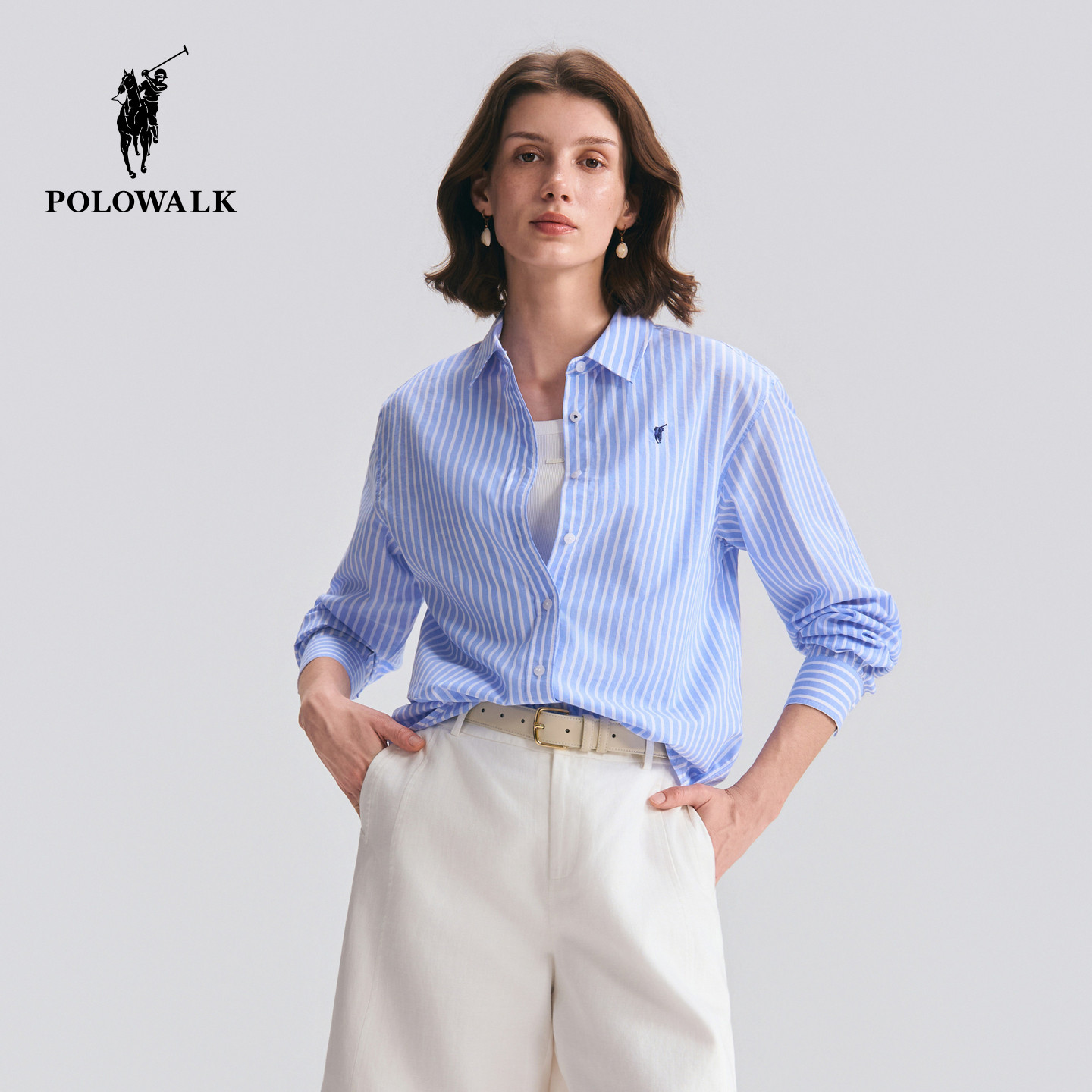 POLOWALK女式长袖衬衫图片