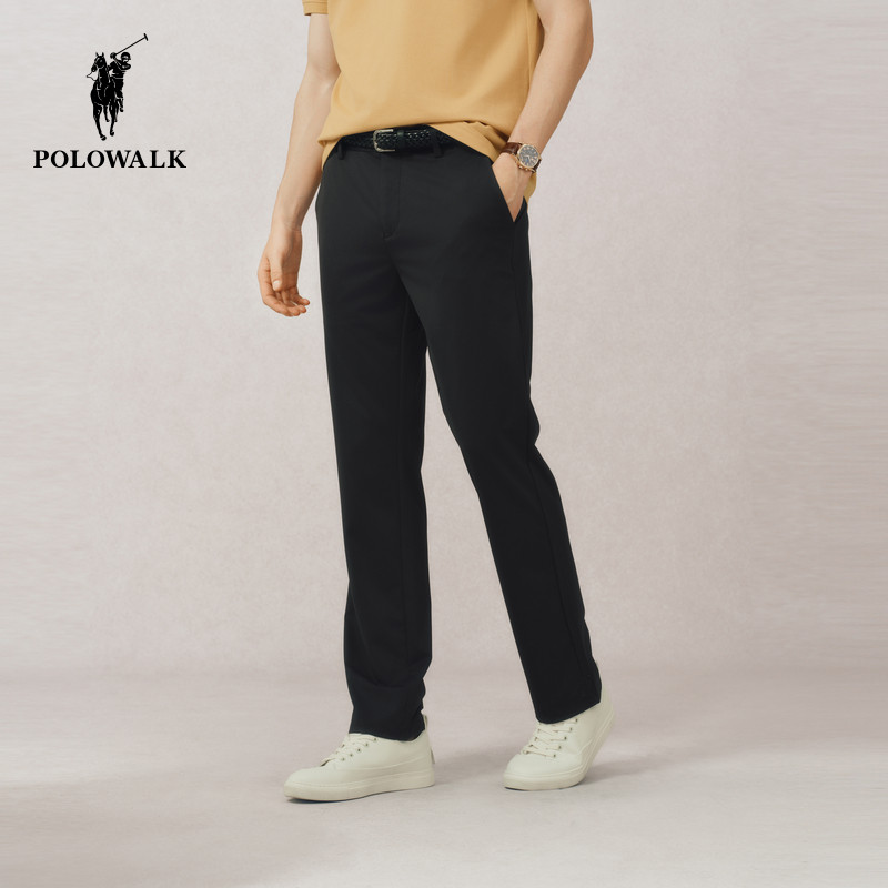 POLOWALK男式休闲裤春夏裤新品简约直筒裤商务通勤男款长裤