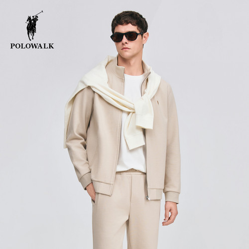 POLOWALK立领卫衣休闲卫裤套装