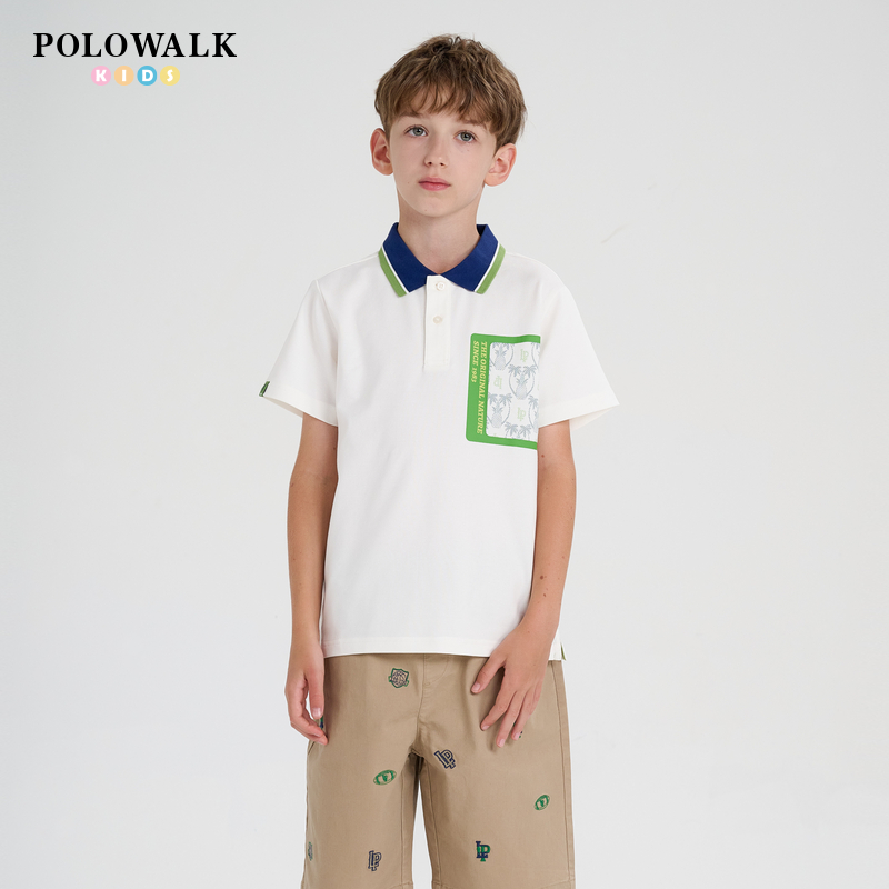 亲肤翻领童装男童短袖新品休闲