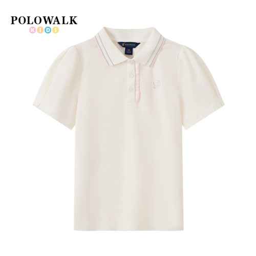 POLOWALK女童净色短袖T恤