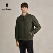 POLOWALK男式 风90鸭绒保暖棒球领外套男 工装 羽绒服2025冬季 新品