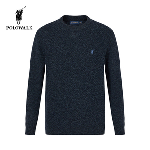 100%绵羊毛 款 POLOWALK男式 冬季 简约内搭套头打底羊毛衫 羊毛衫