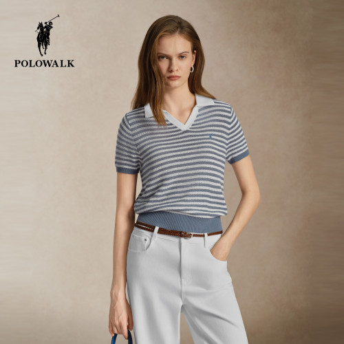 POLOWALK女式短袖针织衫
