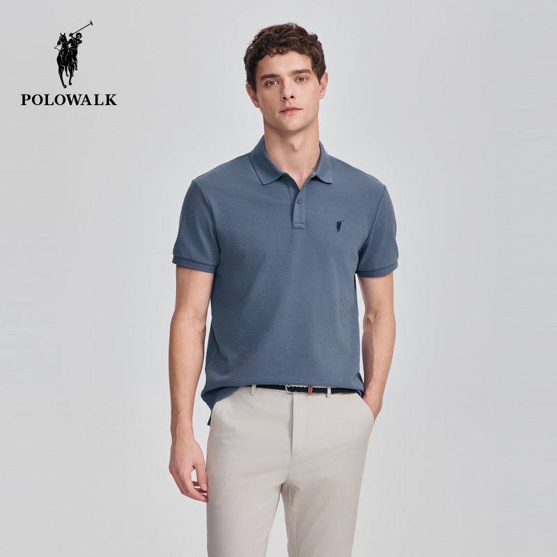 POLOWALK男式短袖POLO衫2025夏季新品百搭休闲T恤潮