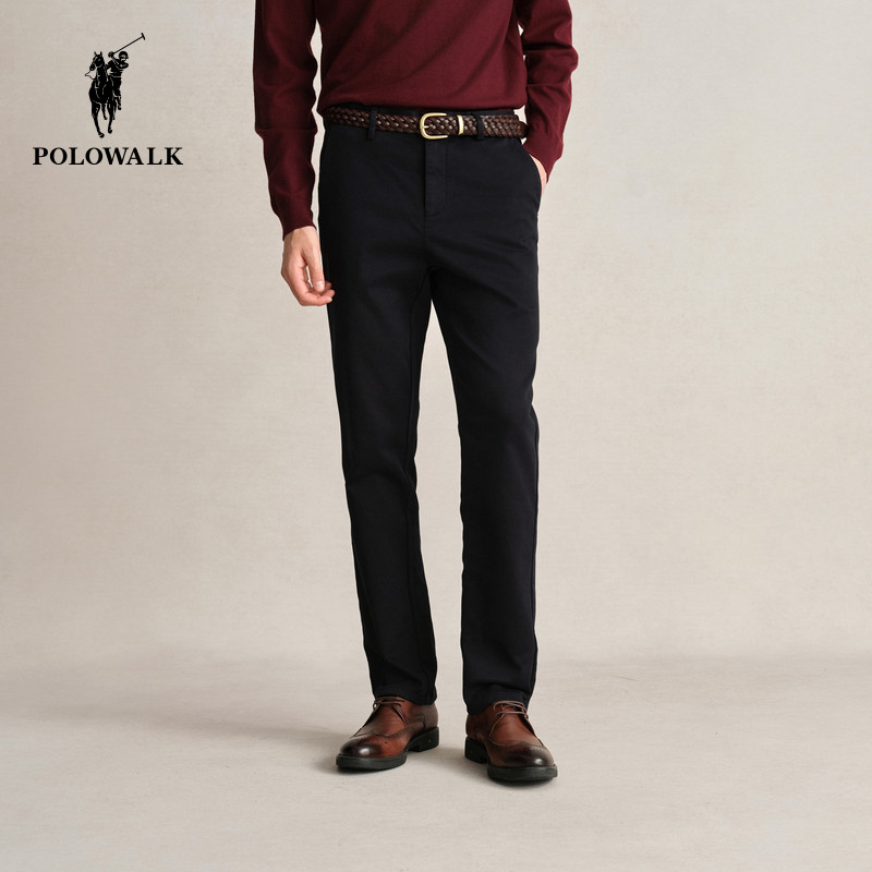 POLOWALK休闲裤男士秋冬新款宽松直筒男裤百搭时尚通勤长裤