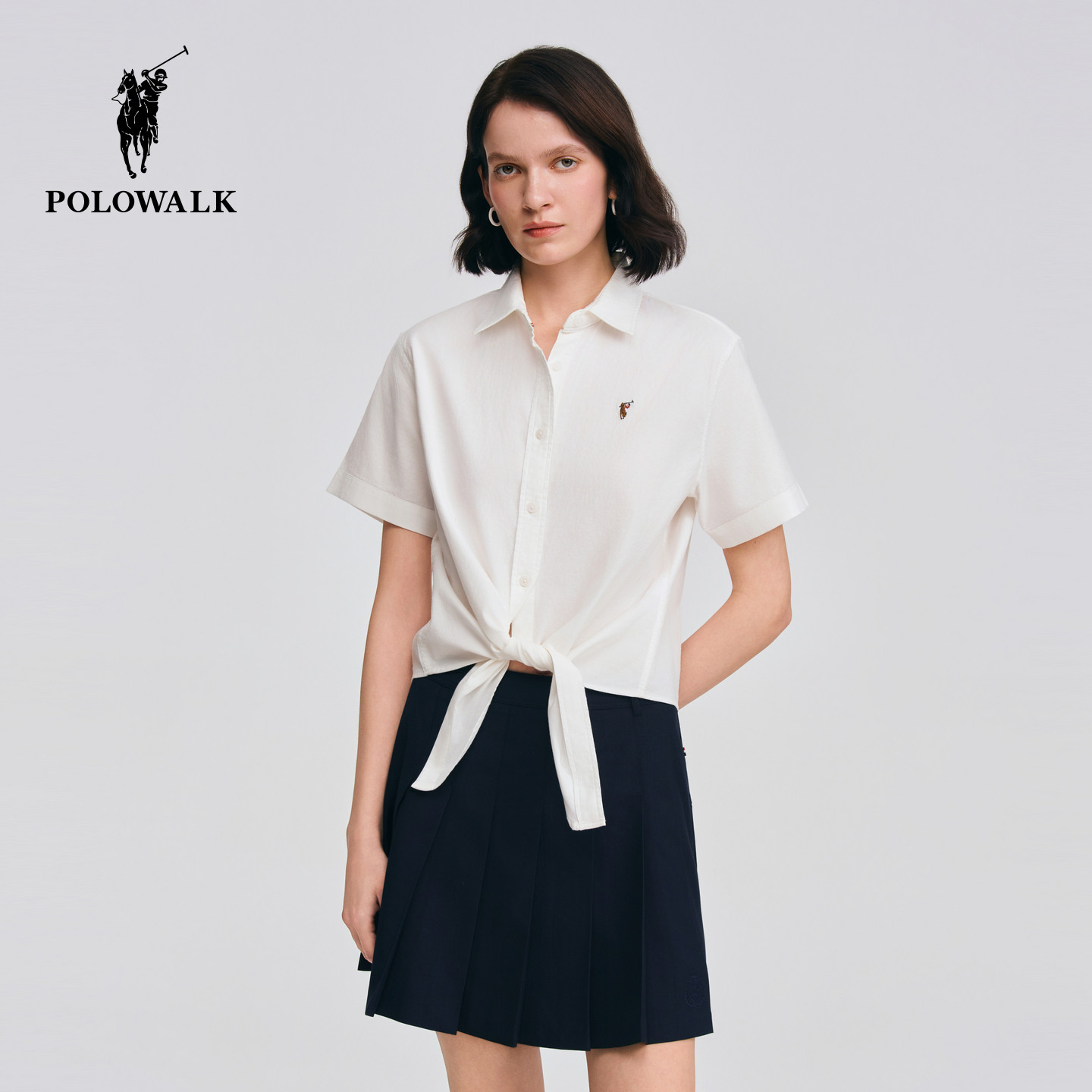 POLOWALK设计感短袖衬衫图片