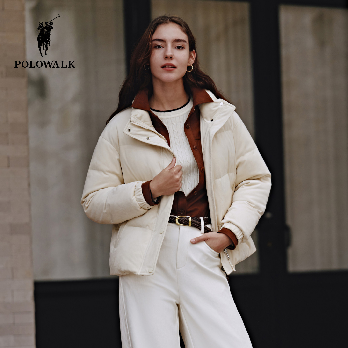 POLOWALK女式短款面包羽绒服2025冬季新品90鸭绒休闲保暖羽绒外套,女装/女士精品,羽绒服,淘宝优惠券,粉丝福利购,淘宝优惠卷