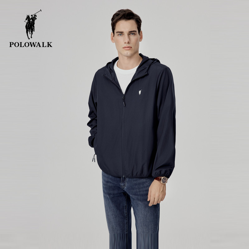 POLOWALK夹克外套男士夏季新款连帽户外时尚休闲运动休闲上衣男款