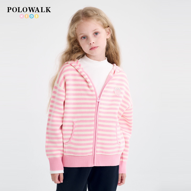 POLOWALK秋季女童线衫开衫