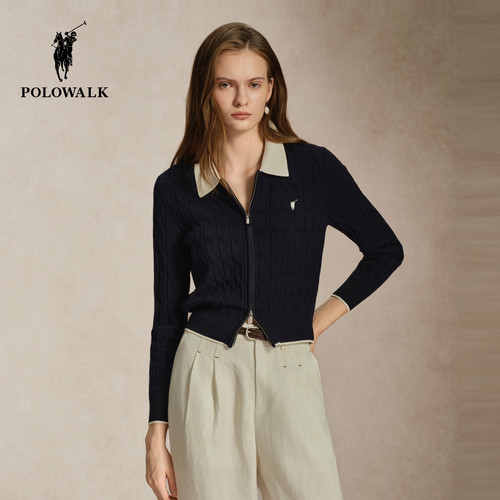 POLOWALK女式长袖针织衫