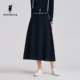 新品 POLOWALK女式 半裙2026春夏裤 亚麻混纺松紧腰简约梭织半身裙