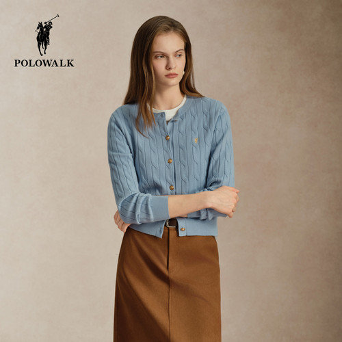 POLOWALK女式长袖针织衫