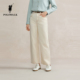牛仔裤 2026春季 裤 显瘦米白阔腿裤 POLOWALK女式 新品 长裤 100%棉