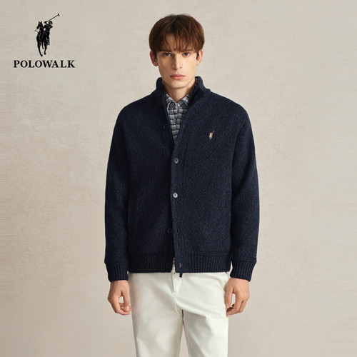 POLOWALK新款商务休闲针织开衫