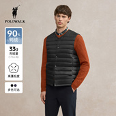 新品 POLOWALK男式 排骨羽绒马甲2025冬季 商务绅士90鸭绒马甲背心男