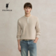简约圆领包芯纱套头上衣男装 POLOWALK男式 新品 时尚 针织衫 2025秋季