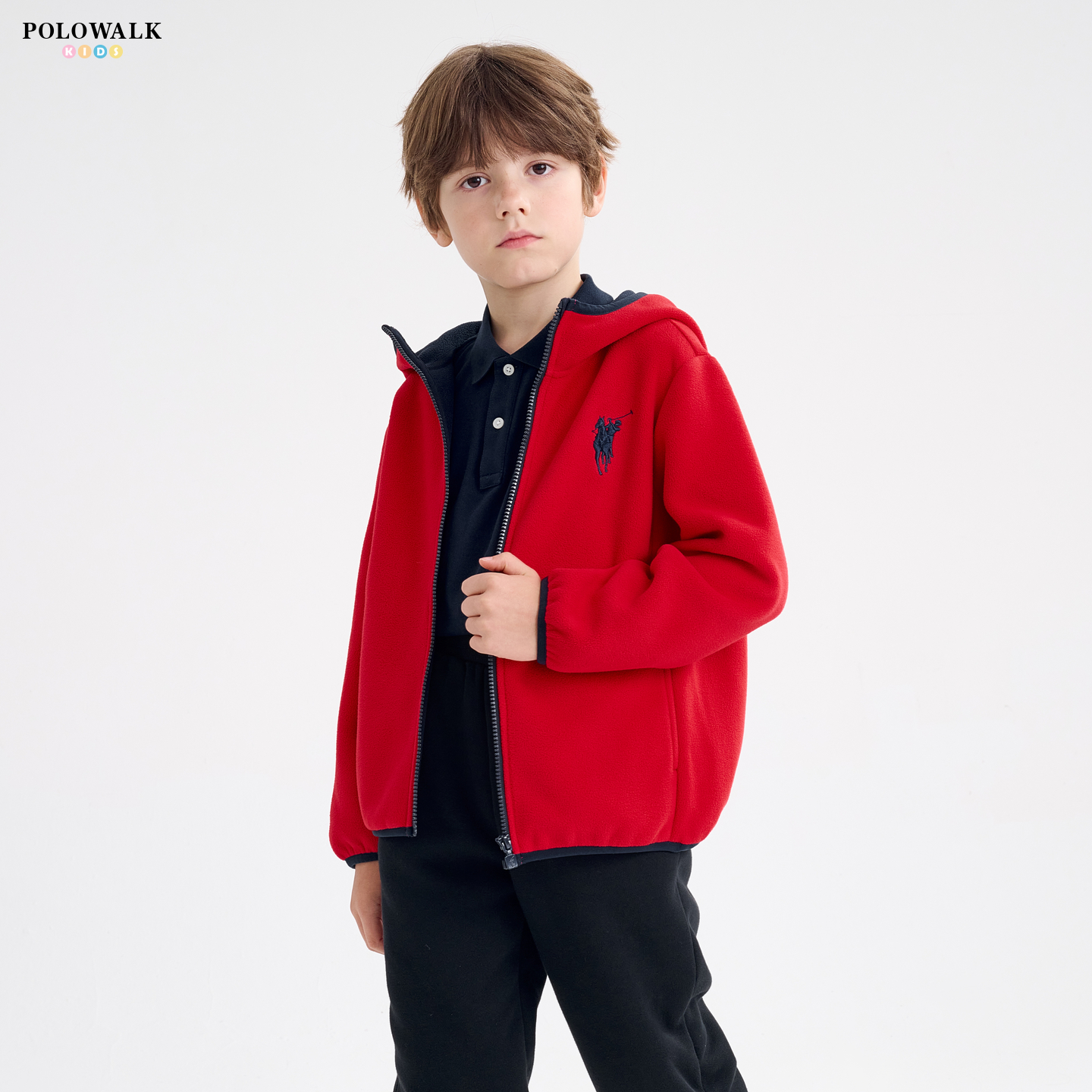 POLOWALK秋季男童外套摇粒绒