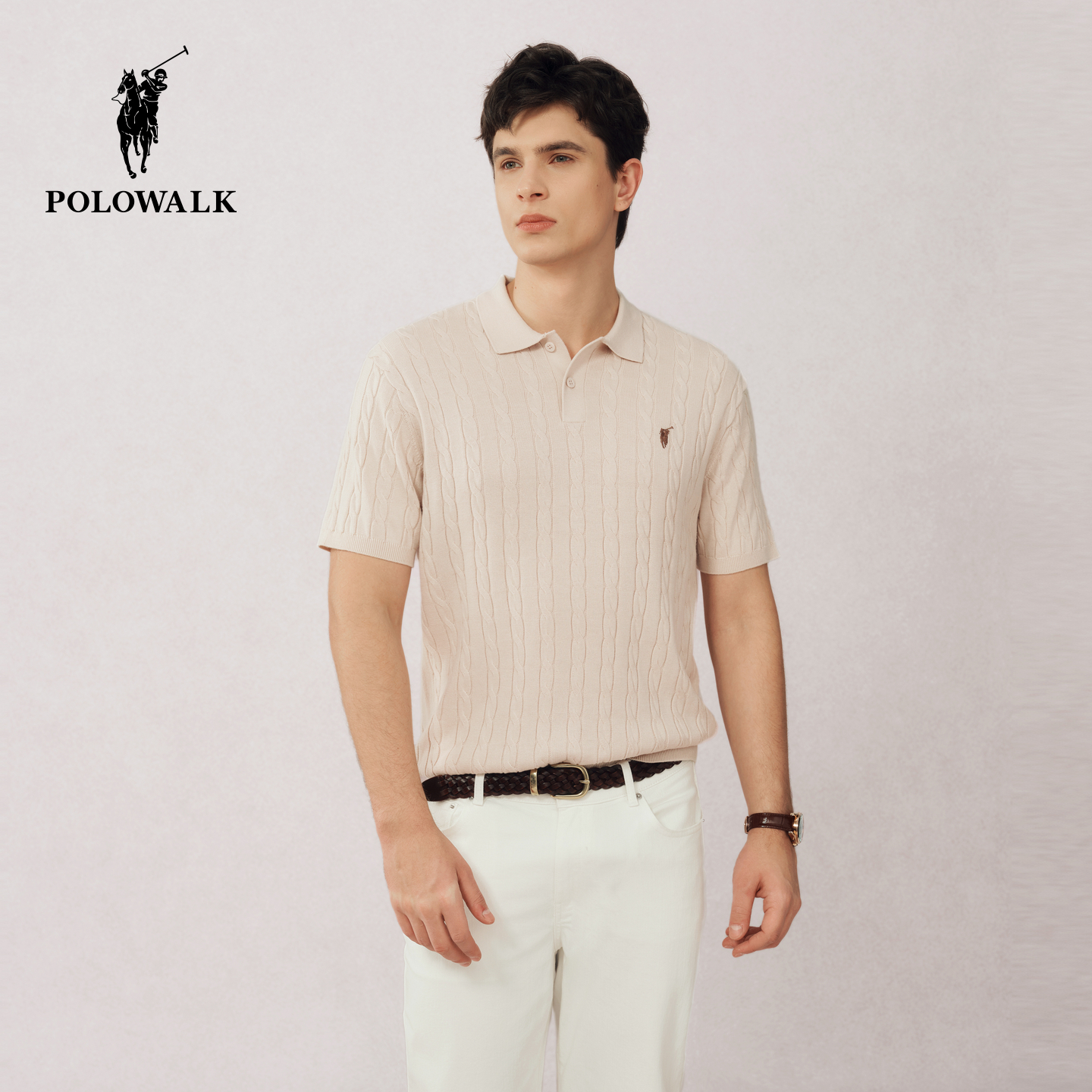 POLOWALK男式短袖针织衫POLO