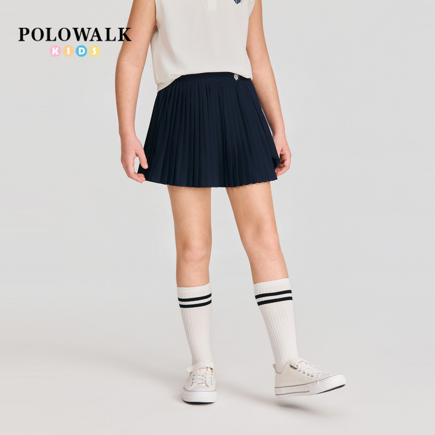 POLOWALK女童净色半裙