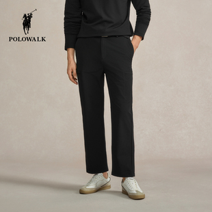 休闲裤 百搭通勤直筒休闲长裤 2025秋冬裤 经典 子男 新品 POLOWALK男式