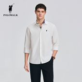 翻领肌理感休闲百搭中袖 POLOWALK男式 新品 经典 衬衫 2026春季