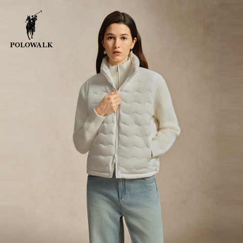 【90鸭绒】POLOWALK女式羽绒马夹2026冬季新品双面穿时尚保暖背心