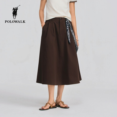 POLOWALK复古A字半身裙