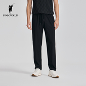 弹力长裤 POLOWALK休闲裤 商务黑色直筒裤 男装 男式 2025秋冬新品