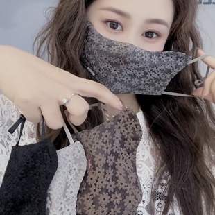 2025新款 舒适透气可水洗 糖果小笛纯棉立体保暖口罩女款