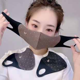 秋冬新款 糖果小笛暖氧0感亲肤透气迷你蝴蝶口罩秒回弹柔软防风款