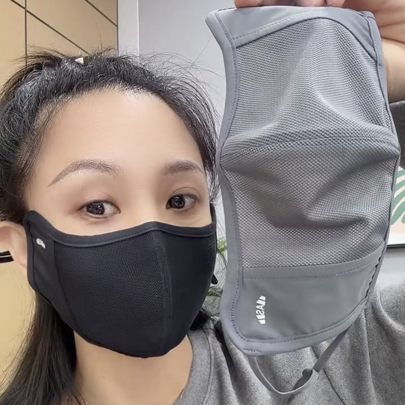 夏季上新款立体冰丝网纱防晒口罩男女款高颜值可水洗调节尚H2800