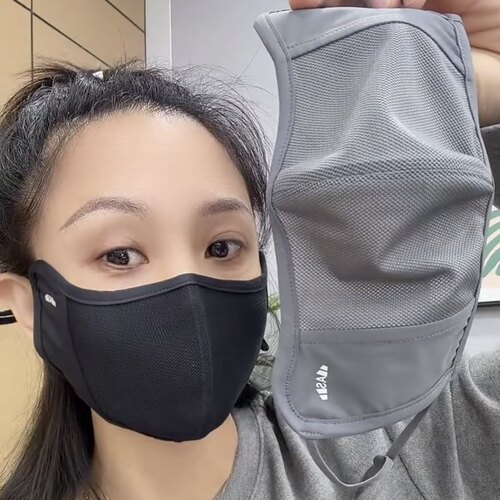 夏季上新款立体冰丝网纱防晒口罩男女款高颜值可水洗调节尚H2800