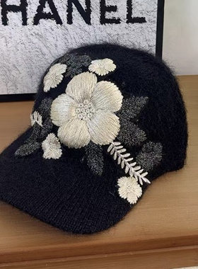 新款工艺定制刺绣花时尚高颜值棒球帽女款秋冬洋气鸭舌帽户外休闲