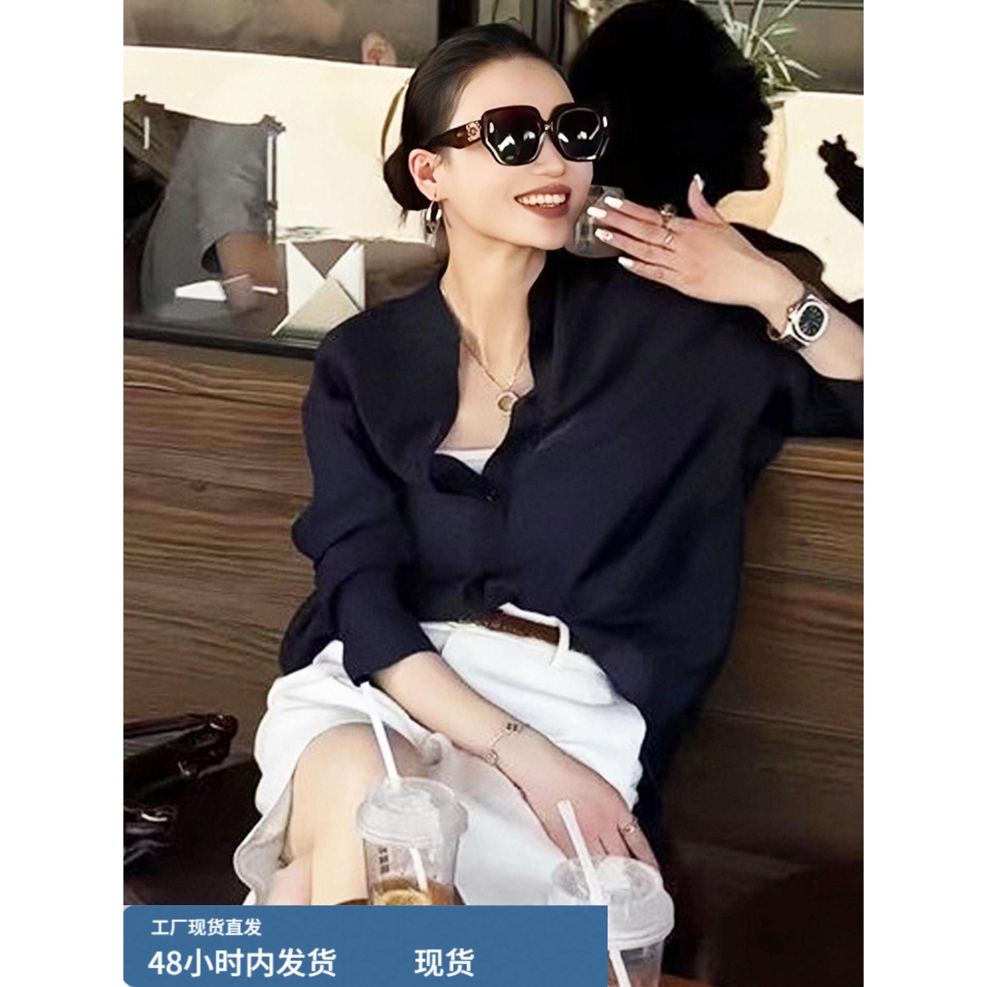 高级感长袖衬衫女2025新款秋季设计感开衫衬衣外套初秋穿搭上衣女,运动/瑜伽/健身/球迷用品,广场舞套装,淘宝优惠券,粉丝福利购,淘宝优惠卷