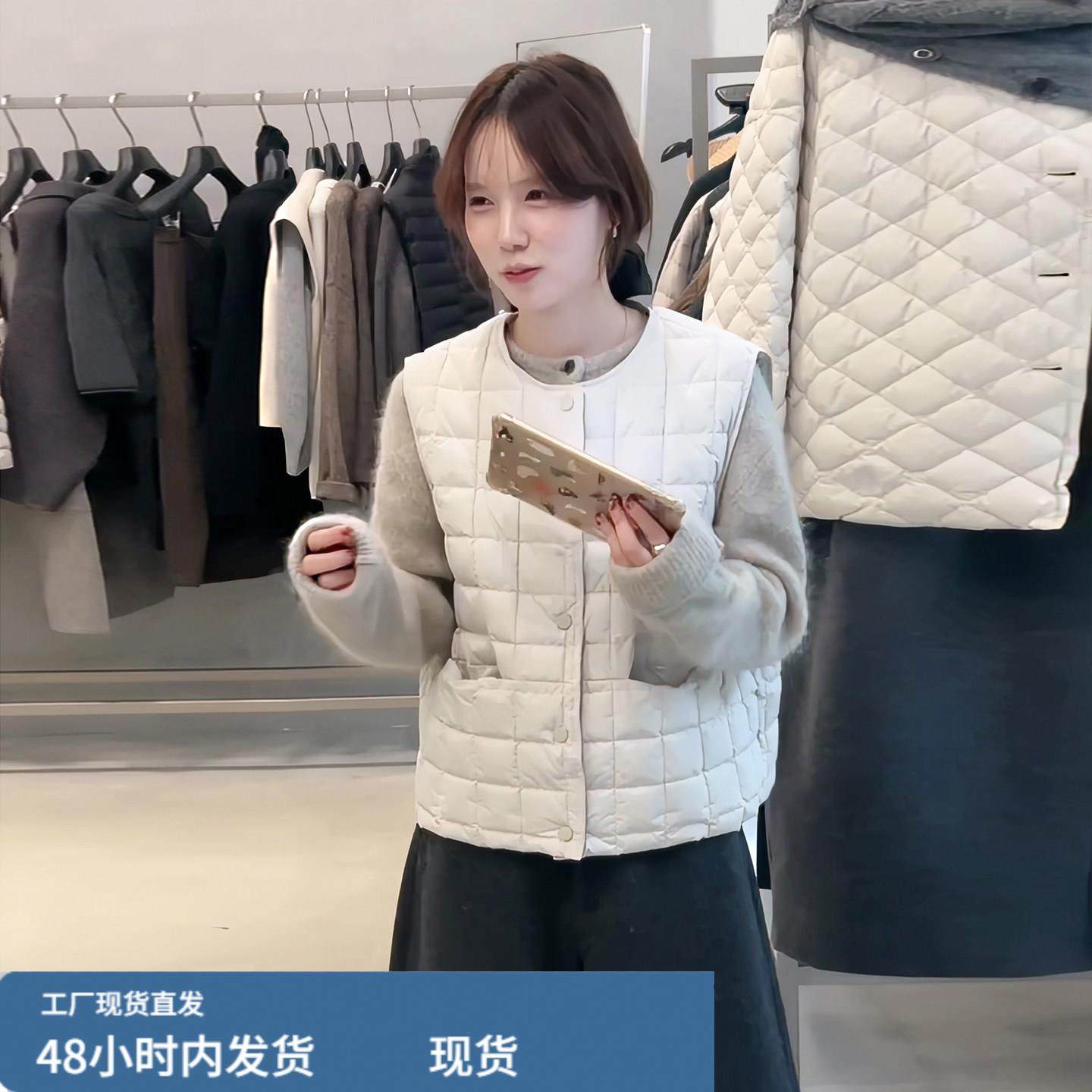 韩版轻薄羽绒马甲女2025冬季新款小众设计款小个子豆腐块马夹背心,孕妇装/孕产妇用品/营养,套装,淘宝优惠券,粉丝福利购,淘宝优惠卷