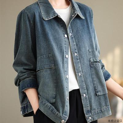 秋季大连欧货牛仔衬衫外套女春秋款2025新款妈妈秋装上衣洋气普宁