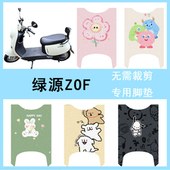 适用绿源ZOF专用电动车脚垫防水丝圈TDT24008Z脚踏垫TDT23009Z