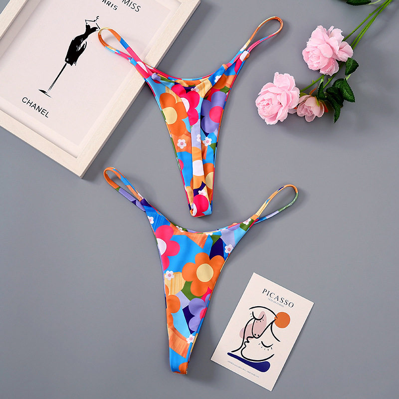 纯欲丁字裤女内一根线性感低腰细带欧美火辣比基尼薄款冰丝透气