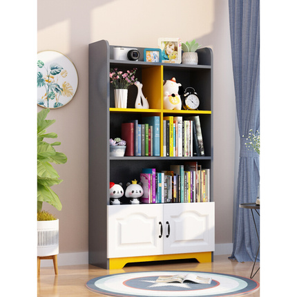 现代简约儿童书架置物架经济型学生卧室落地创意小书柜书架收纳柜