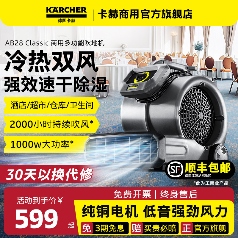德国卡赫除湿吹地机地面吹干机商用地毯厕所地板强力吹干风机AB28