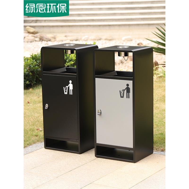 景区环卫不锈钢户外垃圾桶小区物业公园分类果皮箱商用单桶