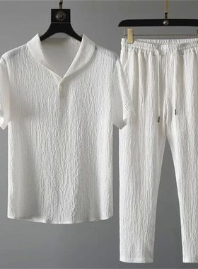 Fashion Short Sleeve Pants Sports Set时尚短袖长裤运动套装