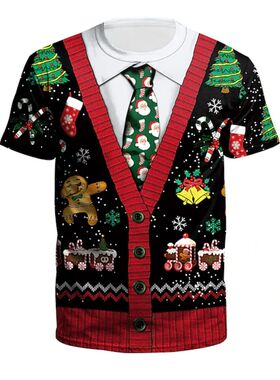 Printed pullover short sleeved loose top印花套头短袖宽松上衣