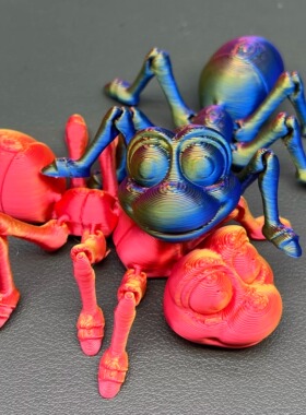 3D打印仿真蚂蚁可动摆件