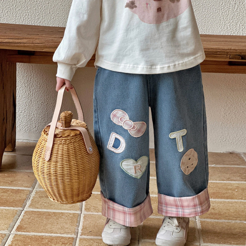 女童阔裤牛仔裤秋季宽松长裤儿童春装休闲裤子2026春童装增长热词,童装/婴儿装/亲子装,儿童牛仔裤,淘宝优惠券,粉丝福利购,淘宝优惠卷